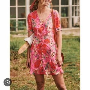 Sezane sola silk dress